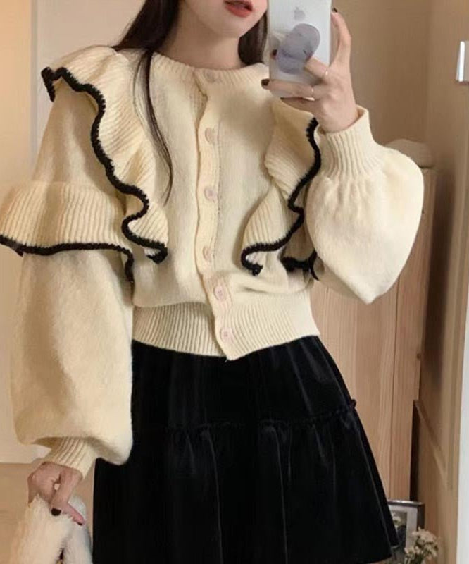 フリルセーター かわいい 韓国ファッション - flatoo style（フラトゥースタイル）