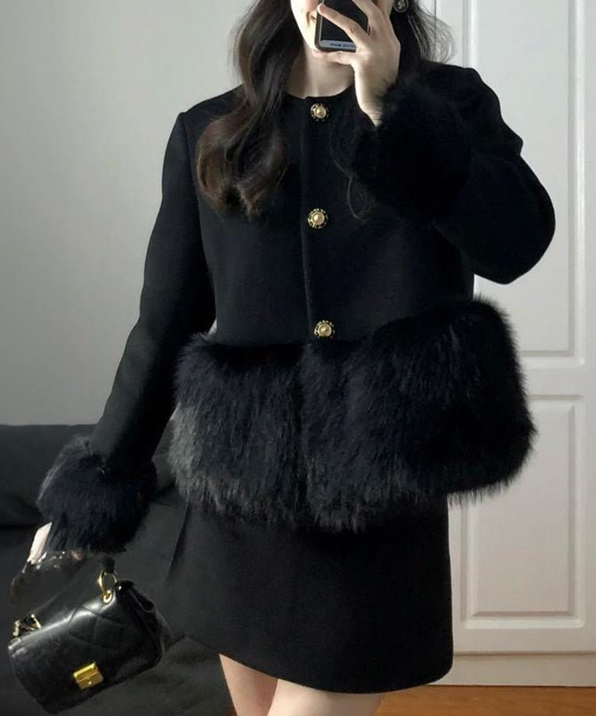 ファー付き コート スカート セット 韓国ファッション - flatoo style（フラトゥースタイル）